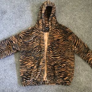 motel tiger print coat